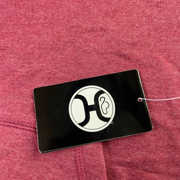 Hooey Mens Maverick Hoodie Sweatshirt Burgundy Heathered Pockets Full Zip S New - Picture 6 of 12